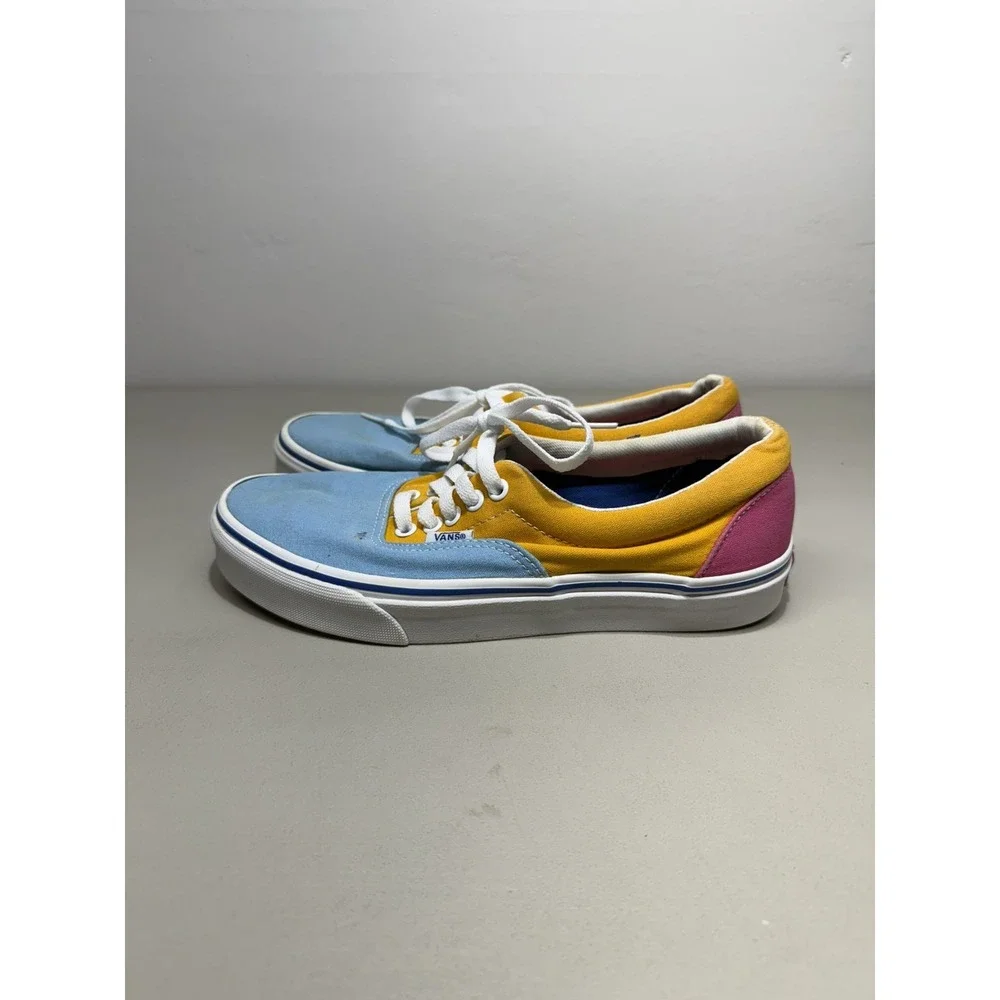 Vans Era Canvas Shoe Multi Bright Colorblock Blue Multicolor Mens 7 Womens 8.5